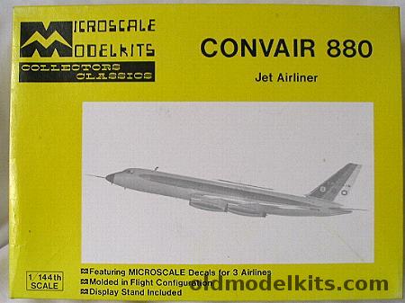 Microscale 1/144 Convair 880 - TWA or CAT (Taiwan) Decals, MS4-5 plastic model kit